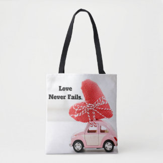 Tela Bolso de mano Love Never Fails