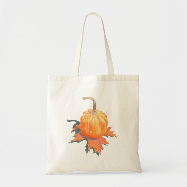 Tela Bolso de mano Mini Pumpkin on Oak Leaf (Frente)