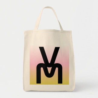 Tela Bolso de mano minimalista con monograma en degrada