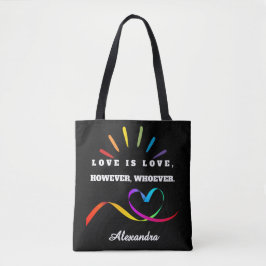 Tela Bolso de mano minimalista Orgullo con nombre perso