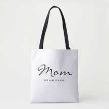 Bolso de mano minimalista para mamá divertida y ge