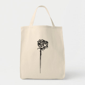 Tela Bolso de mano minimalista Rosa con Espinas
