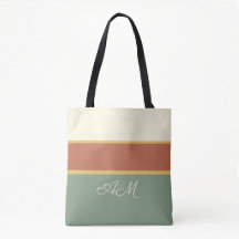 Bolso de mano monograma de terracota personalizado