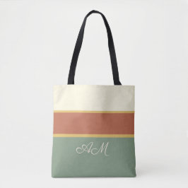 Tela Bolso de mano monograma de terracota personalizado