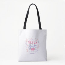 Bolso de mano motivacional Nunca te rindas