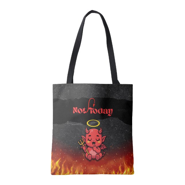 Tela Bolso de mano Not Today satan (Not Today satan tote bag)