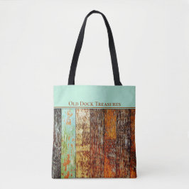 Tela Bolso de mano Old Dock Treasures. Estilo desgastad