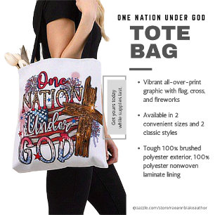 Tela Bolso de mano One Nation Under God