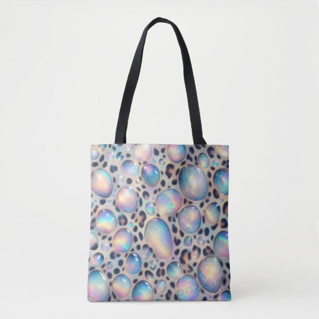 Tela Bolso de mano Opal con estampado de leopardo femen (Anverso)