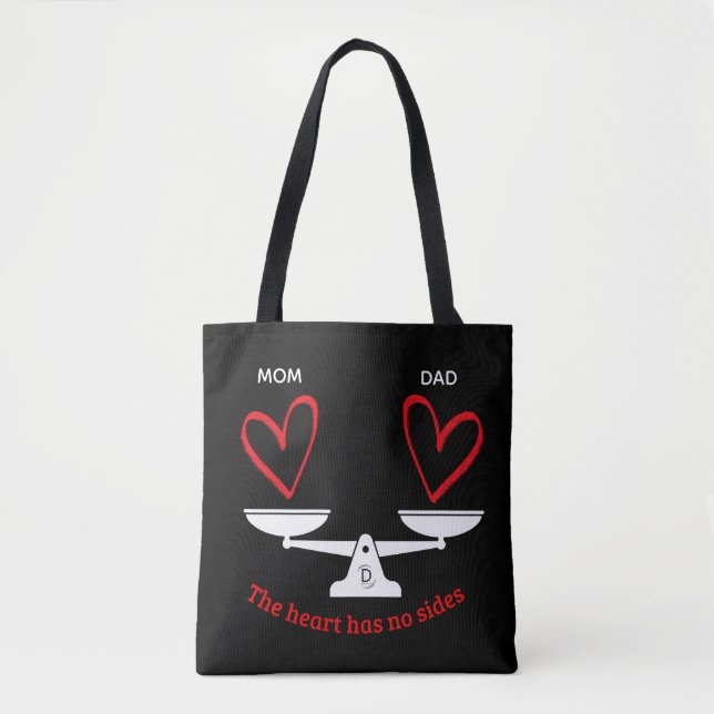 Tela Bolso de mano para coparentalidad personalizado -  (Anverso)