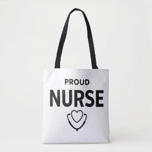Tela Bolso de mano para enfermera orgullosa – Diseño mé