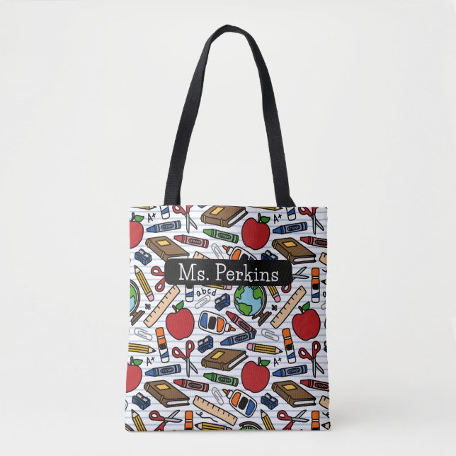 Tela Bolso de mano para maestros de escuela (Anverso)