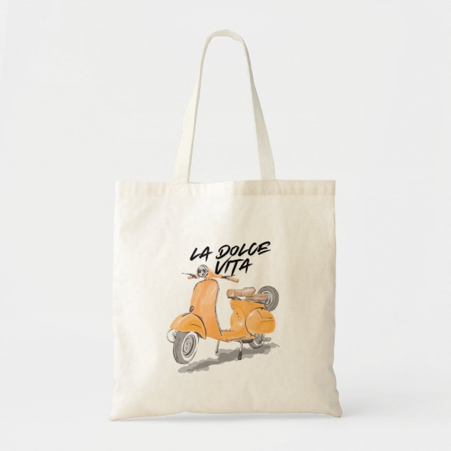 Tela Bolso de mano para motocicleta LA DULCE VIDA (Frente)