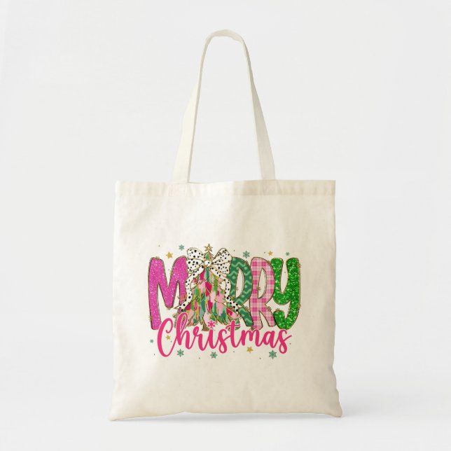 Tela bolso de mano para mujeres, regalo para Navidades (Frente)