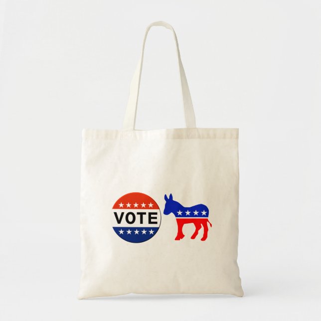 Tela Bolso de mano para votar demócrata (Frente)