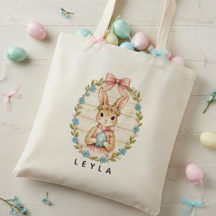 Tela Bolso de mano pastel personalizado del conejo de P