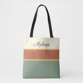 Tela Bolso de mano personalizado a rayas Terracotta Mea