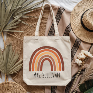 Tela Bolso de mano personalizado boho arcoíris regalo p