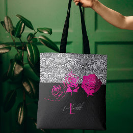 Tela Bolso de mano personalizado Chic Lace & Roses