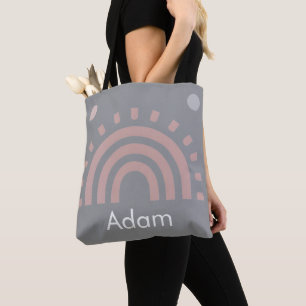 Tela Bolso de mano personalizado con arcoíris para niño