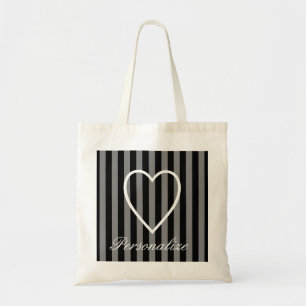Tela Bolso de mano personalizado con corazón rayado par
