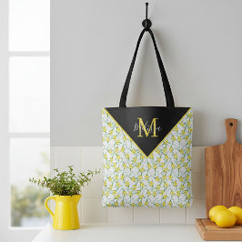 Tela Bolso de mano personalizado con patrón de limones