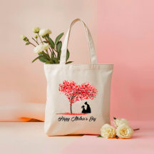 Bolso de mano personalizado de amor entre madre e 