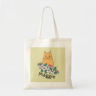 Tela Bolso de mano personalizado de gato lindo