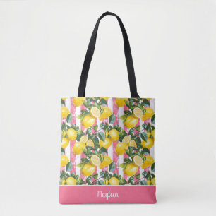 Tela Bolso de mano personalizado de limón