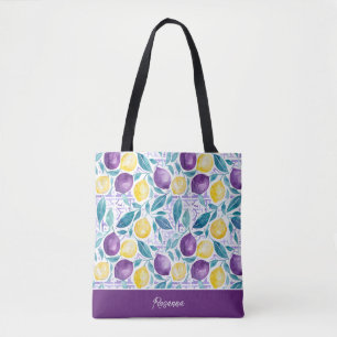 Tela Bolso de mano personalizado de limón