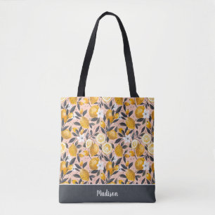 Tela Bolso de mano personalizado de limón