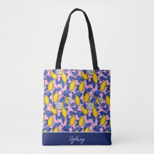 Tela Bolso de mano personalizado de limón
