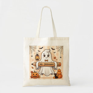 Tela Bolso de mano personalizado de profesor fantasma d