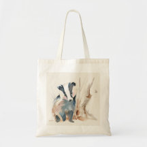 Bolso de mano personalizado de tejón del bosque