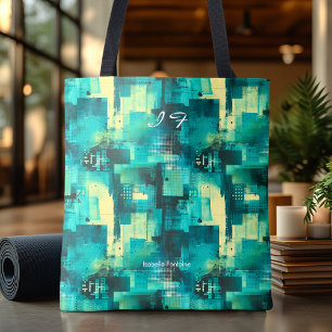Tela Bolso de mano personalizado monocromático en azul 