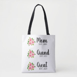 Tela Bolso de mano personalizado para bisabuela, abuela