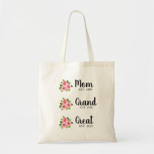 Tela Bolso de mano personalizado para bisabuela, regalo
