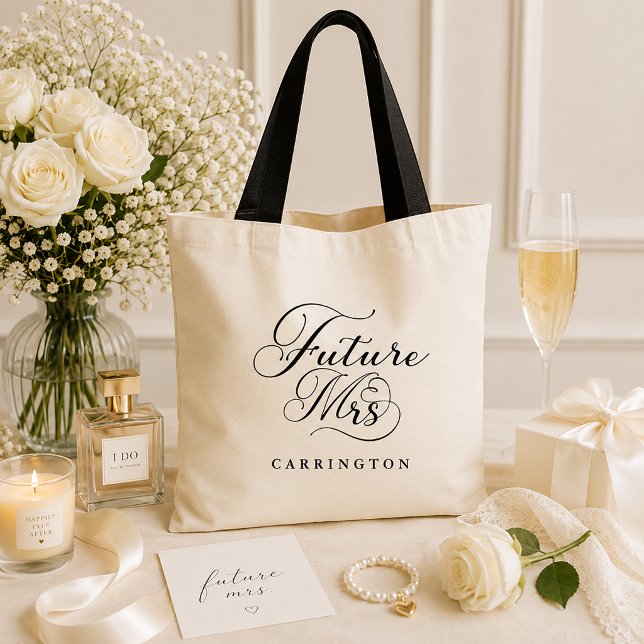 Tela Bolso de mano personalizado para boda 'Future Mrs' (Future Mrs. Tote Bag)