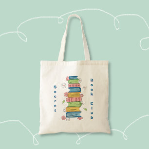 Tela Bolso de mano personalizado para club de lectura