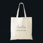 Tela Bolso de mano personalizado para damas de honor<br><div class="desc">Crea un bolso de mano personalizado para todas las personas especiales en tu boda. El nombre y título pueden ser personalizados para ajustarse a tus necesidades exactas y redacción.</div>