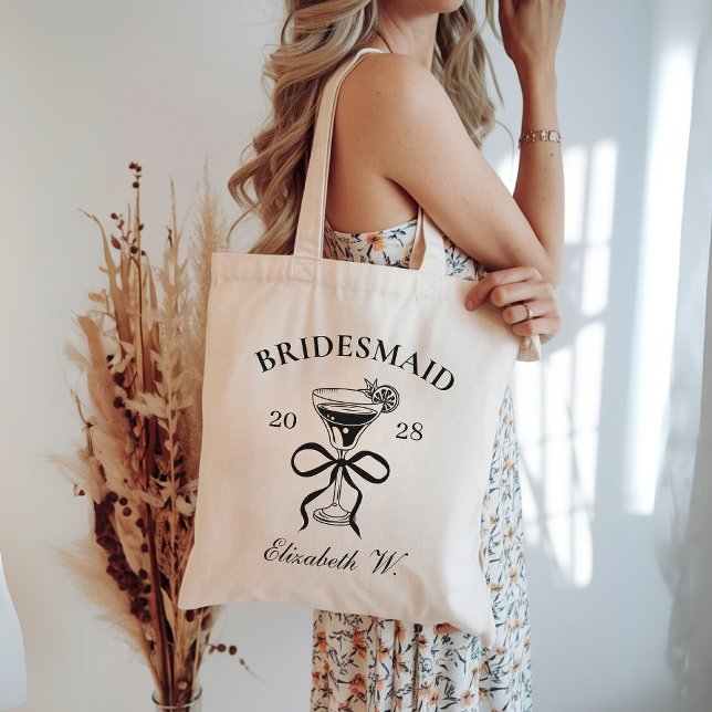 Tela Bolso de mano personalizado para damas de honor Re (personalized bridesmaid gift, bachelorette party tote, wedding favor bag, bridal shower tote bag,)