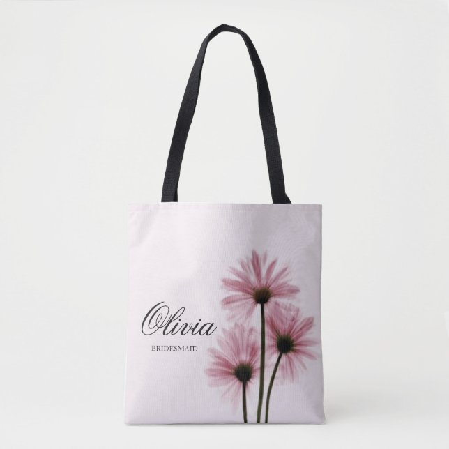 Tela Bolso de mano personalizado para damas de rosa flo (Anverso)