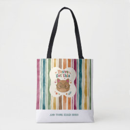 Tela Bolso de mano personalizado para gato | Libros esc