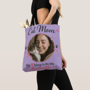 Tela Bolso de mano personalizado para mamá de gato con