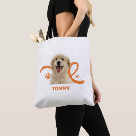 Tela Bolso de mano personalizado para perro | Nombre de