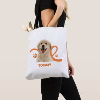 Tela Bolso de mano personalizado para perro | Nombre de
