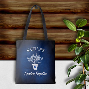 Tela Bolso de mano personalizado Pretty Blue & Floral