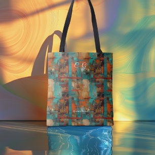 Tela Bolso de mano personalizado urbano abstracto con i
