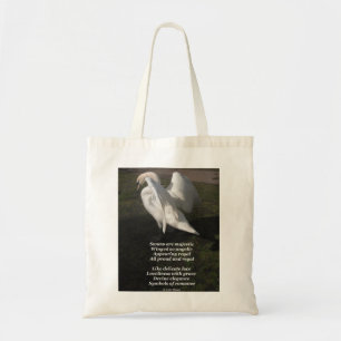 Tela Bolso de mano Poema Los cisnes son majestuosos por