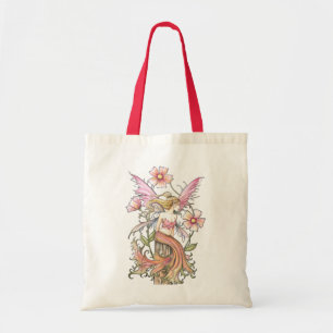 Tela Bolso de mano presupuestario de la hada de la flor
